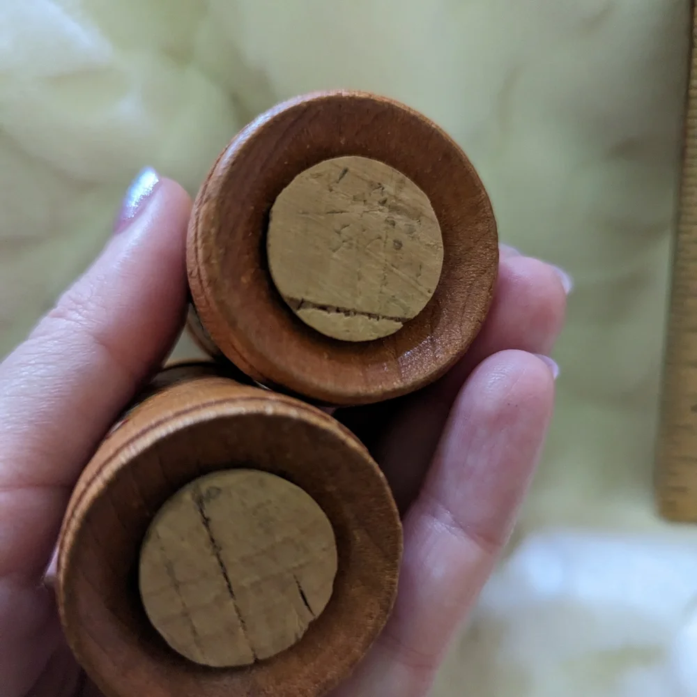 Wooden salt and pepper vintage